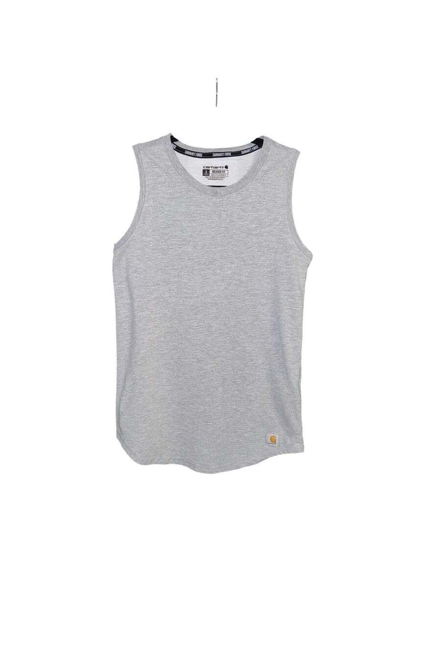 Carhartt Women's Force Relaxed Fit Midweight Heather Grey Tank Top Size S